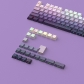 Contour Line Starry Purple 104+29 Keys PBT Doubleshot Side Legends Keycaps Set Cherry Profile for Cherry MX Keyboard